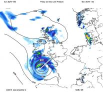 Somerset Live reports that Devon and Cornwall are likely to see heavy snowfall as a result of the flurries shown in WX Charts, with the last patches not due to move past the county until after 6pm.